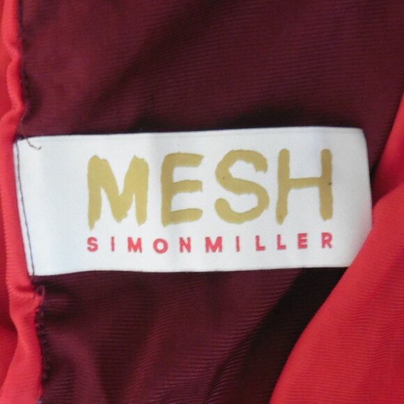 SIMON MILLER Mesh NAI Long Sleeve Top in Lava Red Medium - Picture 4 of 9